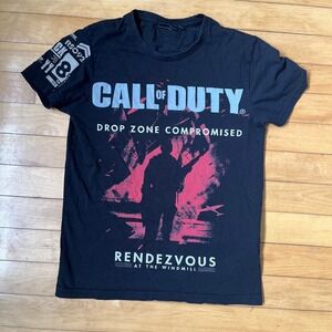 Call of Duty Vanguard T-Shirt Black XS Drop Zone Compromised Gaming Graphic Tee